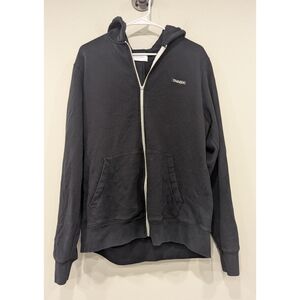 Ovadia & Sons Black Zip Up Hoodie Sweatshirt Size Large